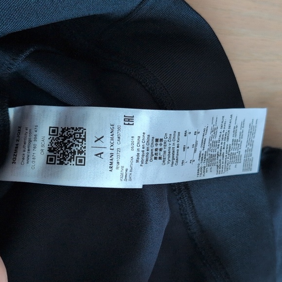 Armani Exchange Charcoal Crewneck Sweatshirt - Picture 6 of 7